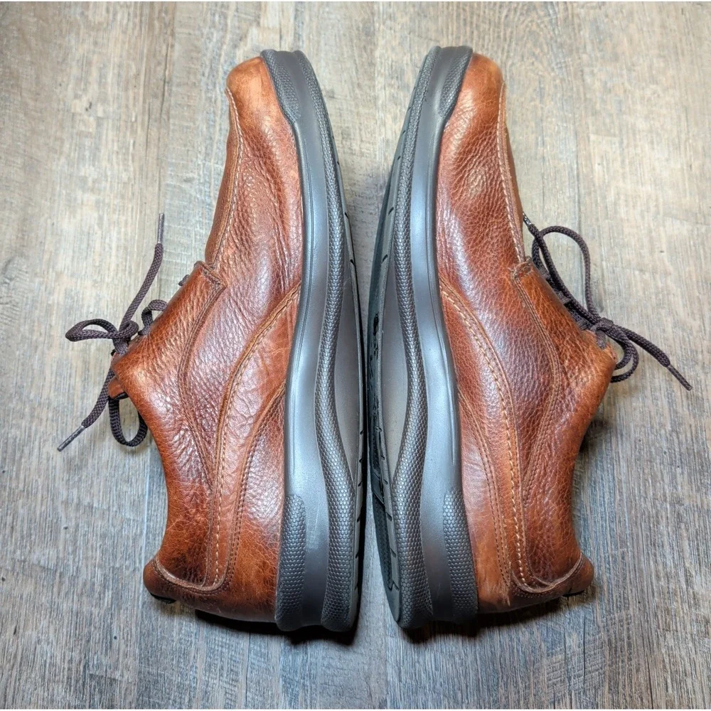 SAS Move On Leather Walking Comfort Shoes Brown Moc Toe Mens US 12 W Made in USA